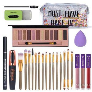 All in One Makeup Set For Women Full Kit - 12 Colors Nude Eyeshadow Palette
